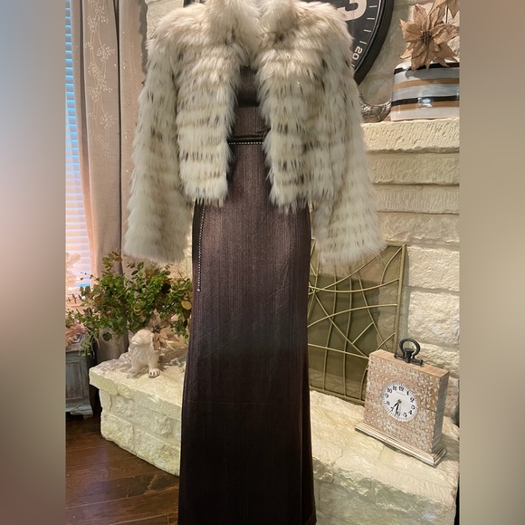 Lulus One Another Dark Pink Metallic Off-the-Shoulder Maxi Dress Size XS NWT - Picture 4 of 9